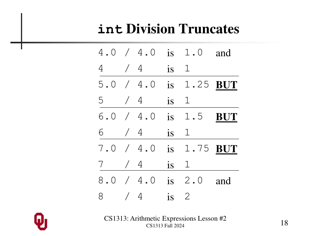 int division truncates