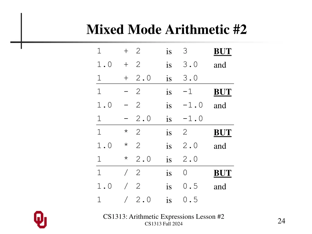 mixed mode arithmetic 2