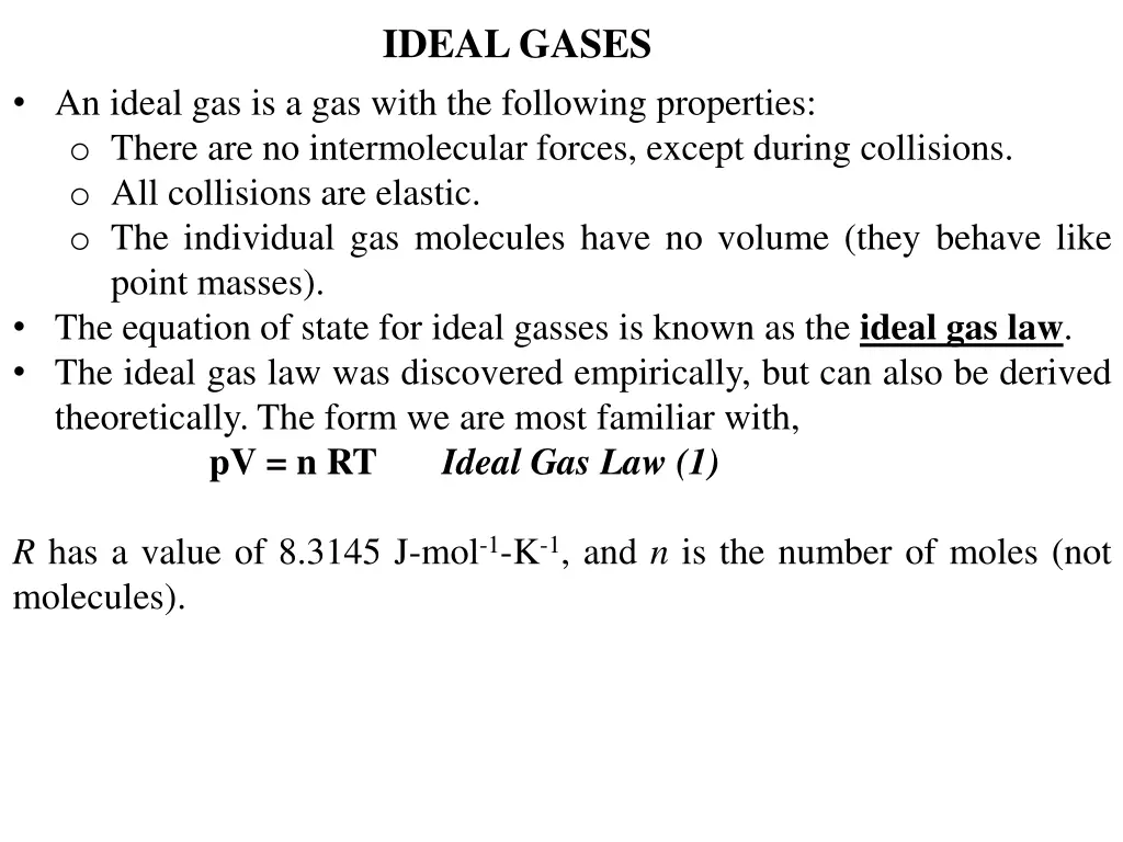 ideal gases