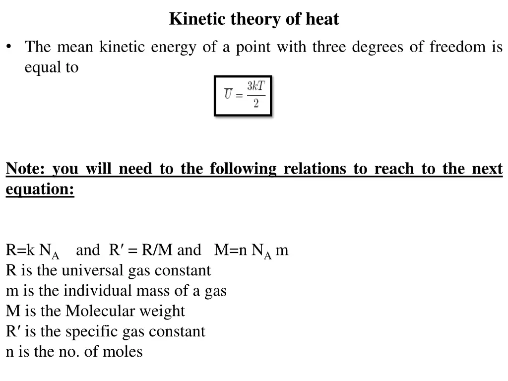 kinetic theory of heat 1