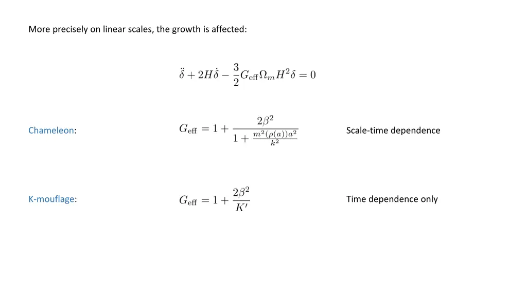 more precisely on linear scales the growth