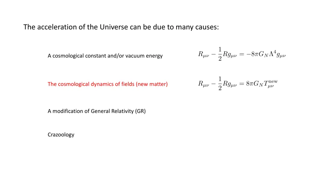 the acceleration of the universe 1