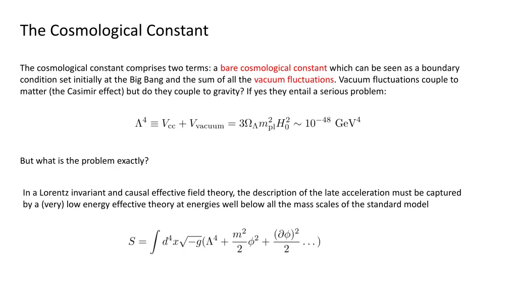 the cosmological constant