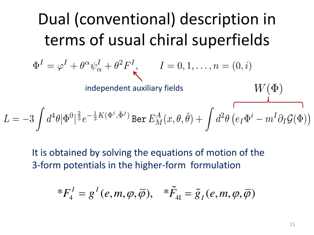 dual conventional description in terms of usual