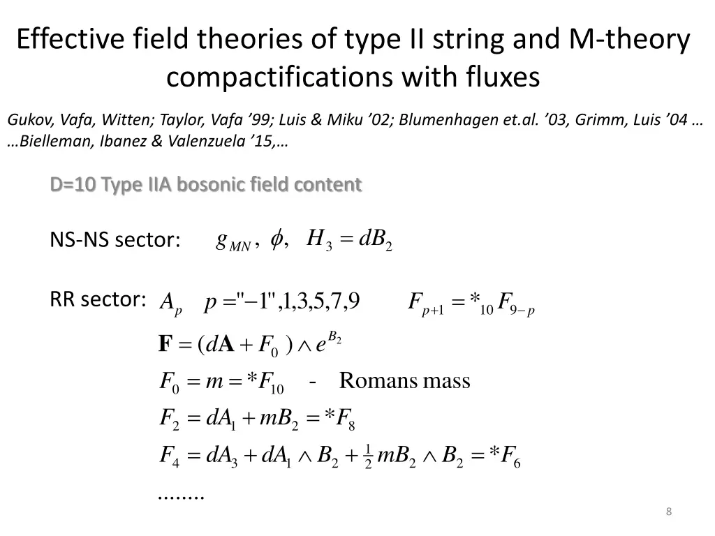 effective field theories of type ii string