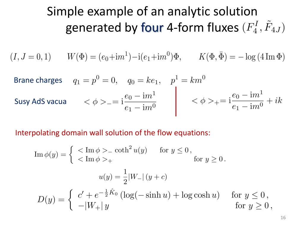 simple example of an analytic solution generated