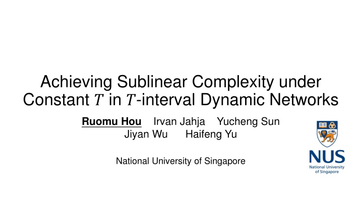 achieving sublinear complexity under constant