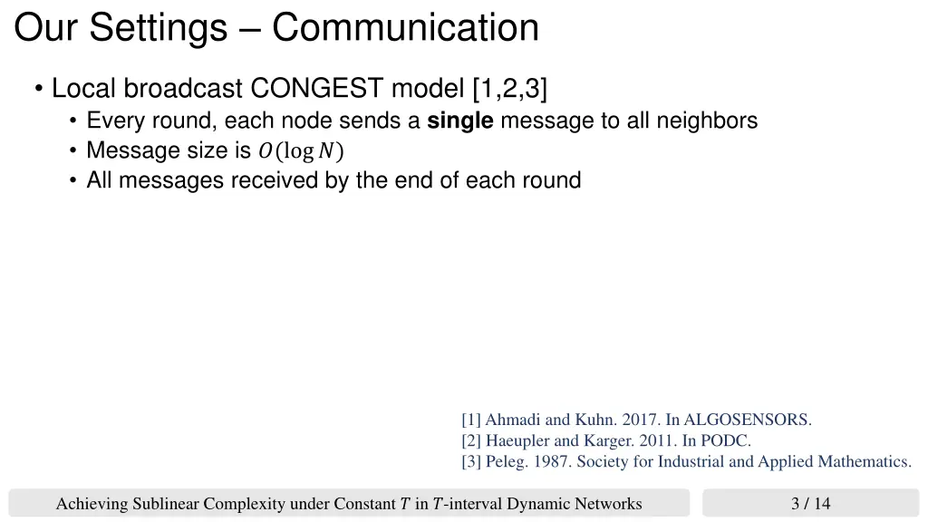 our settings communication