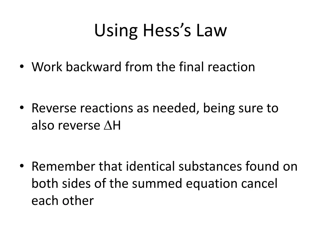 using hess s law