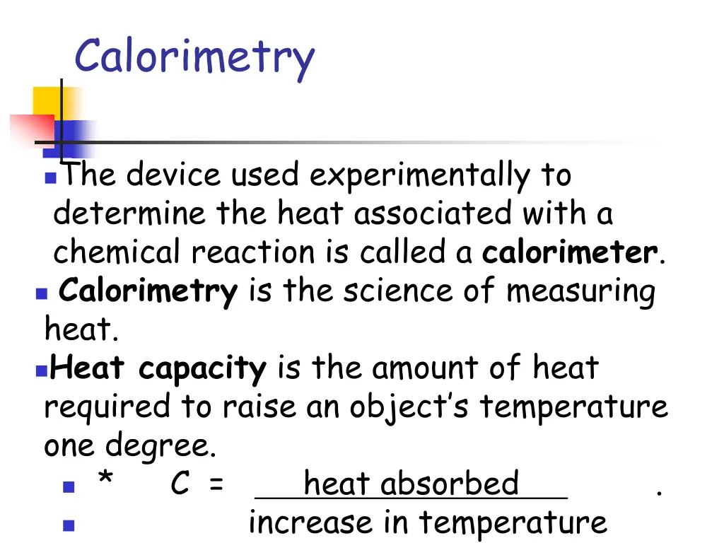 calorimetry