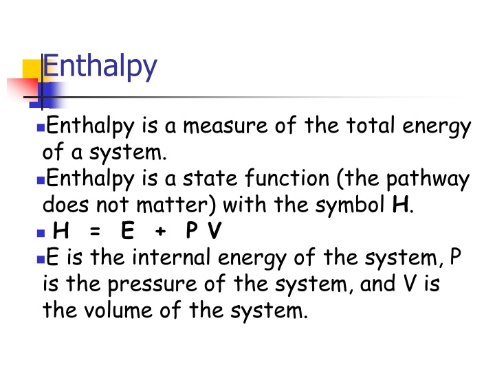 enthalpy