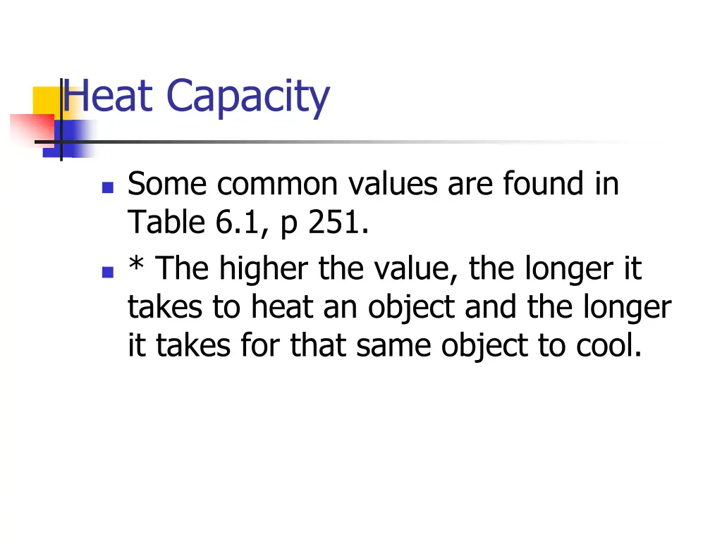 heat capacity 1