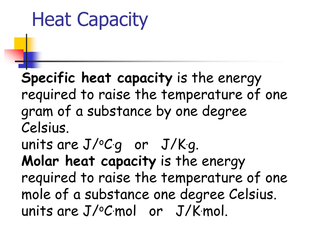 heat capacity