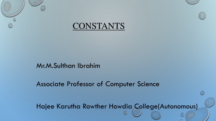 constants