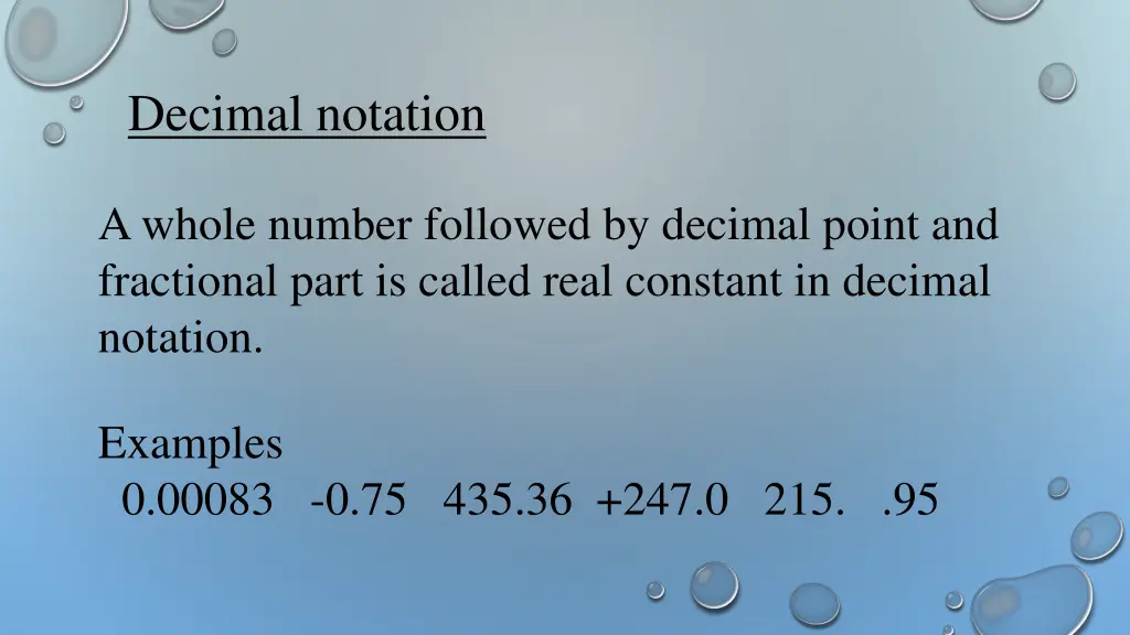 decimal notation