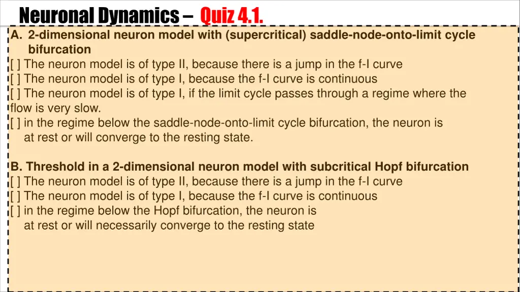 neuronal dynamics quiz 4 1 a 2 dimensional neuron