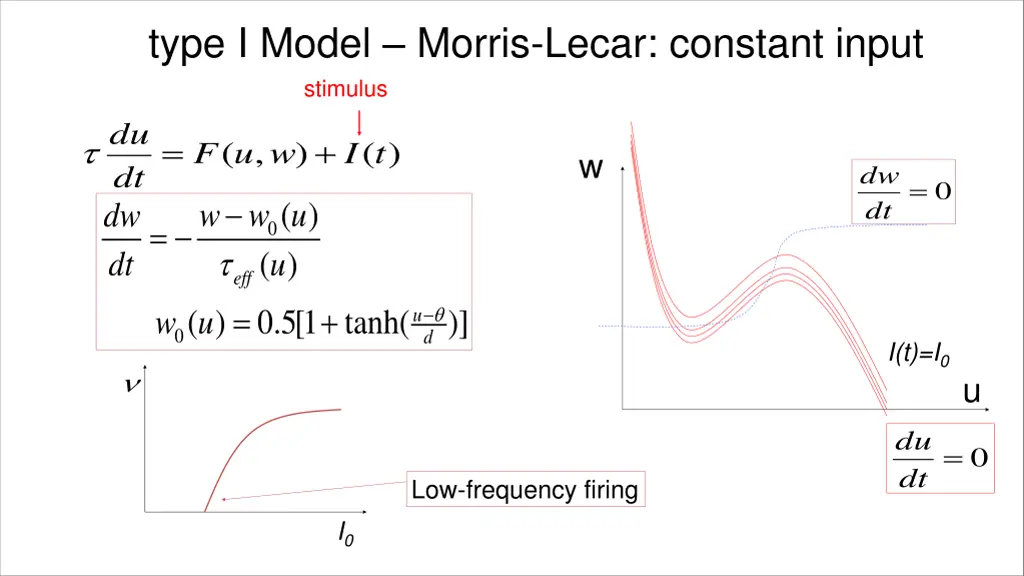 type i model morris lecar constant input stimulus