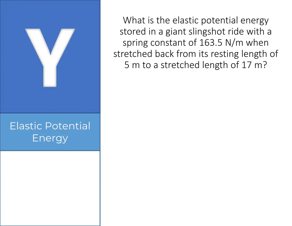 what is the elastic potential energy stored