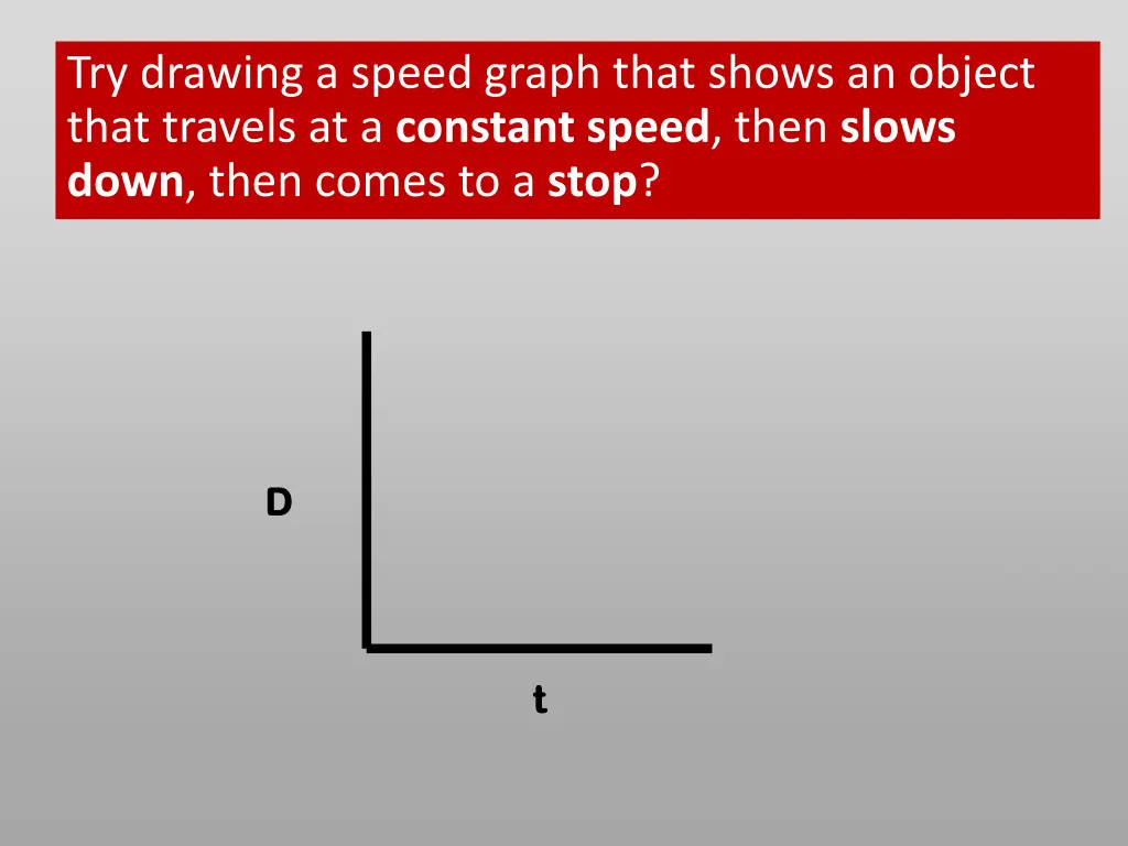 try drawing a speed graph that shows an object 6