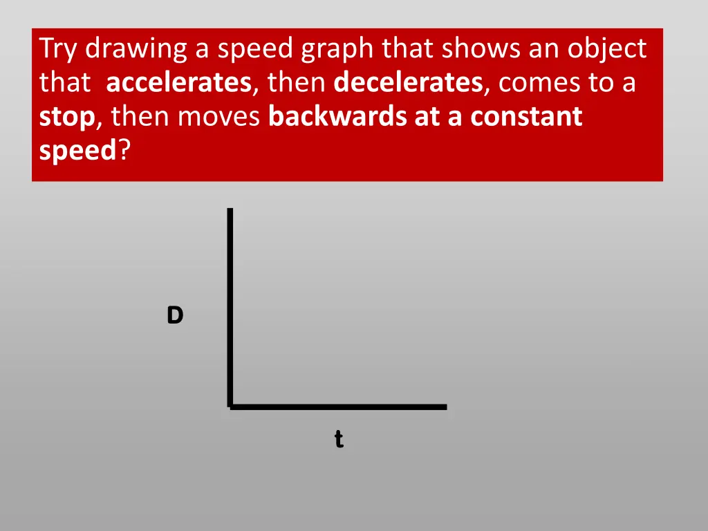 try drawing a speed graph that shows an object 7