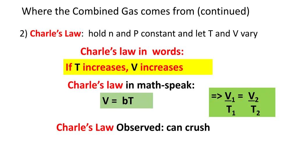 where the combined gas comes from continued