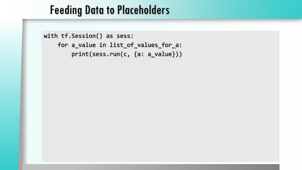 feeding data to placeholders