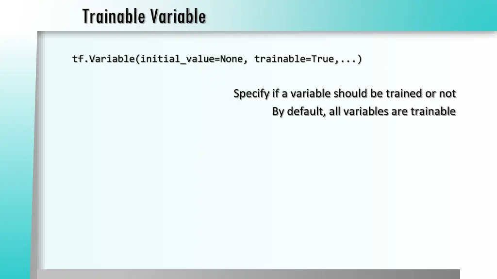 trainable variable