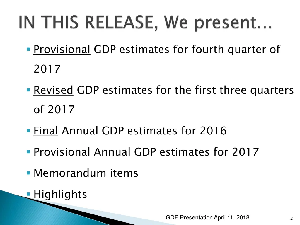 provisional gdp estimates for fourth quarter