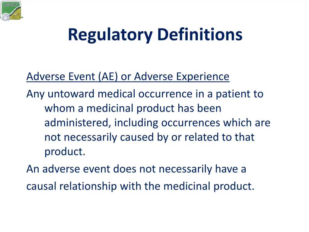 regulatory definitions