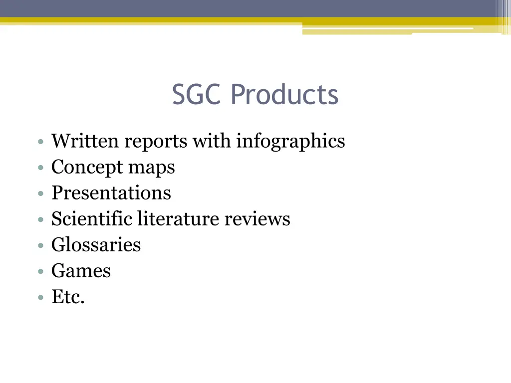 sgc products