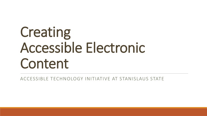 creating creating accessible electronic