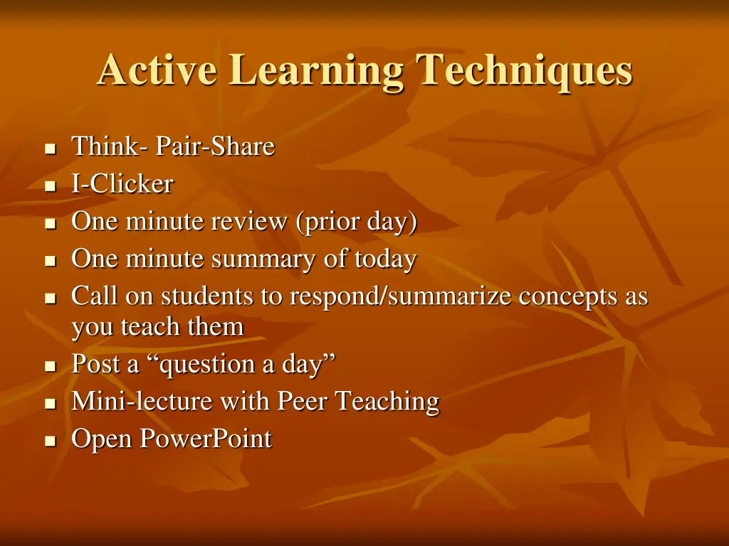 active learning techniques