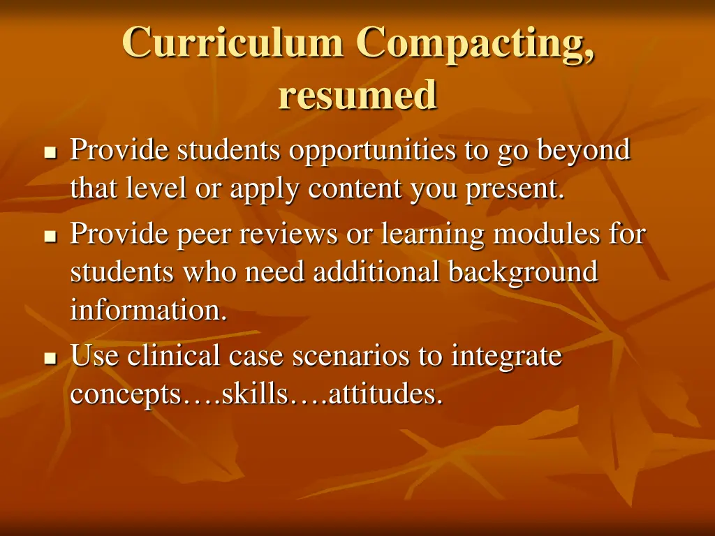 curriculum compacting resumed