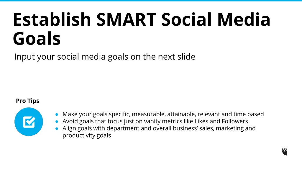 establish smart social media goals input your