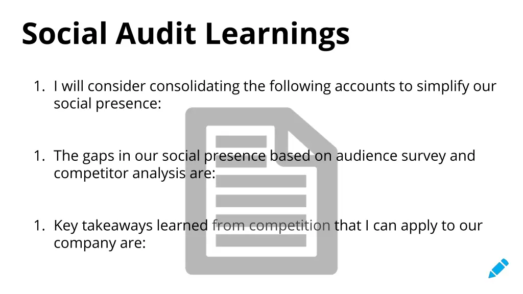 social audit learnings