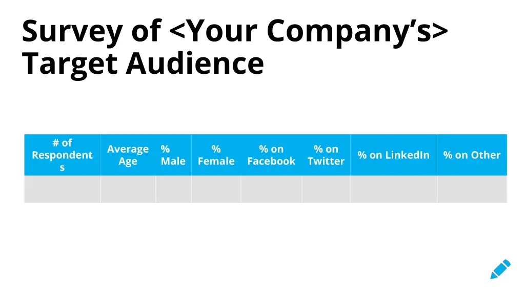 survey of your company s target audience