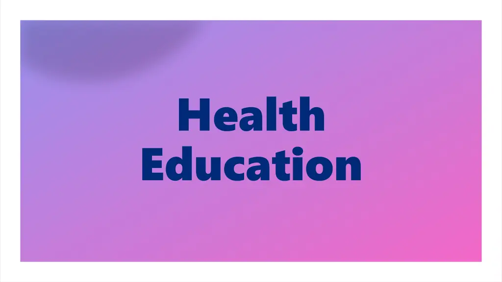 health education