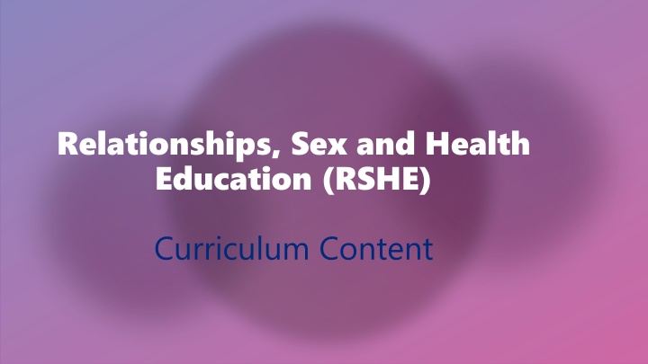 relationships sex and health education rshe