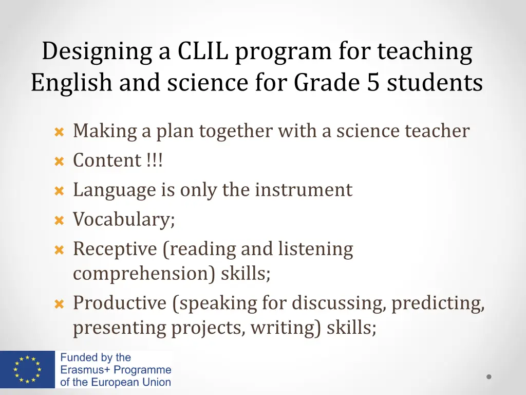 designing a clil program for teaching english