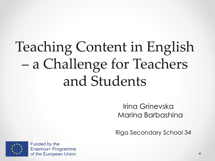 teaching content in english a challenge