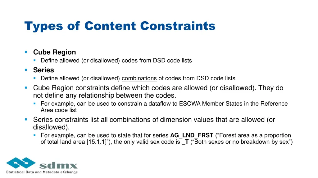 types of content constraints