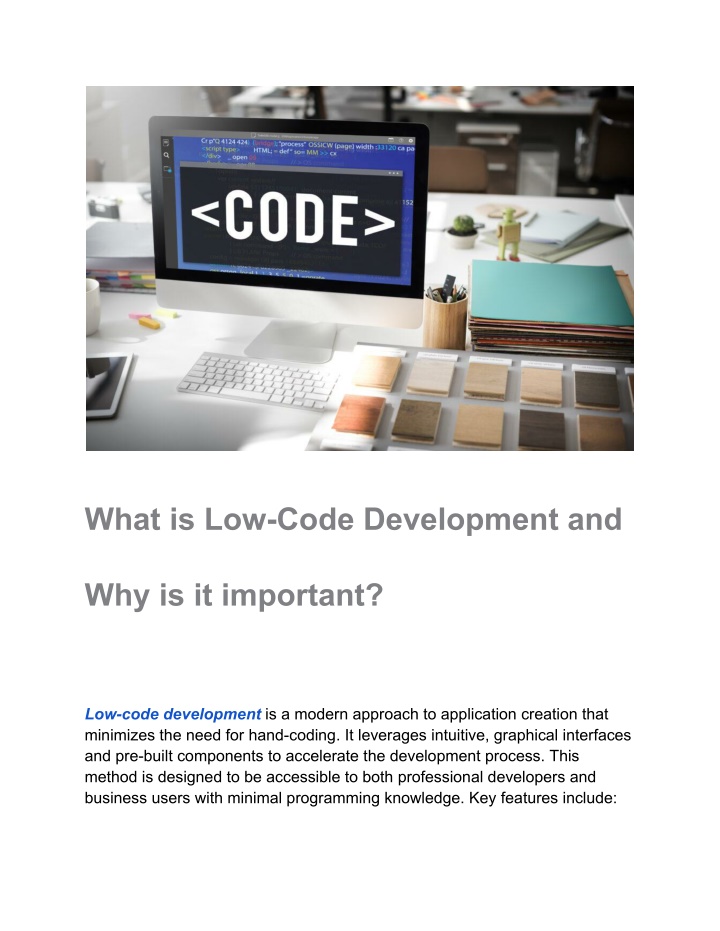 what is low code development and