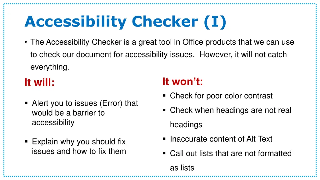 accessibility checker i