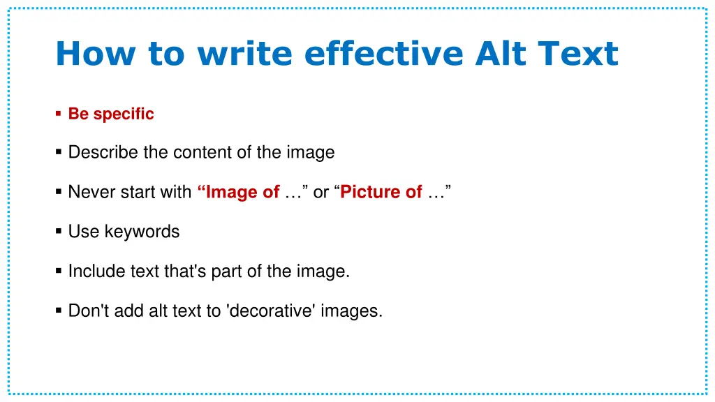 how to write effective alt text