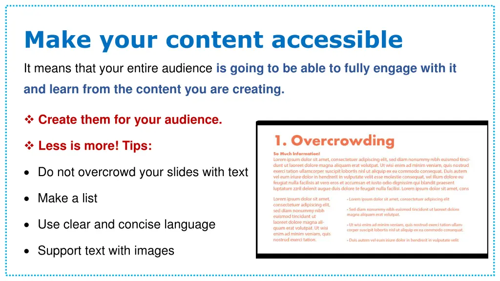 make your content accessible