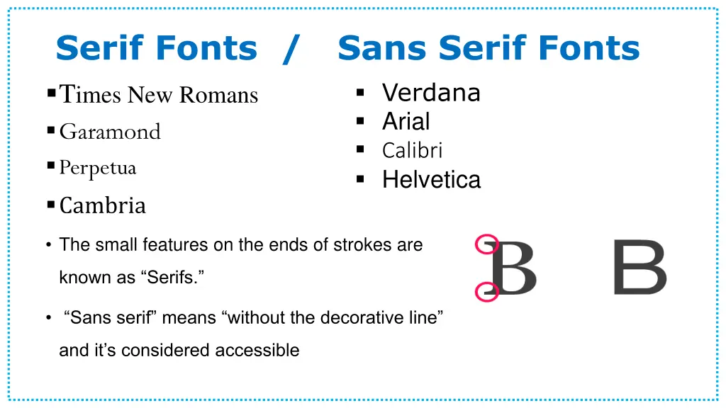 serif fonts sans serif fonts t imes new romans