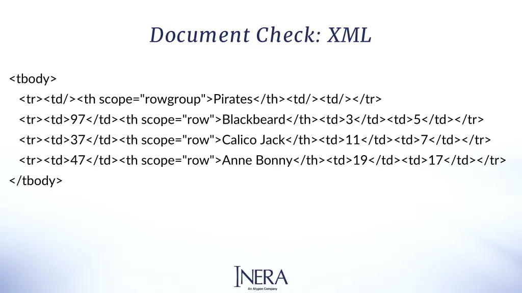 document check xml 3