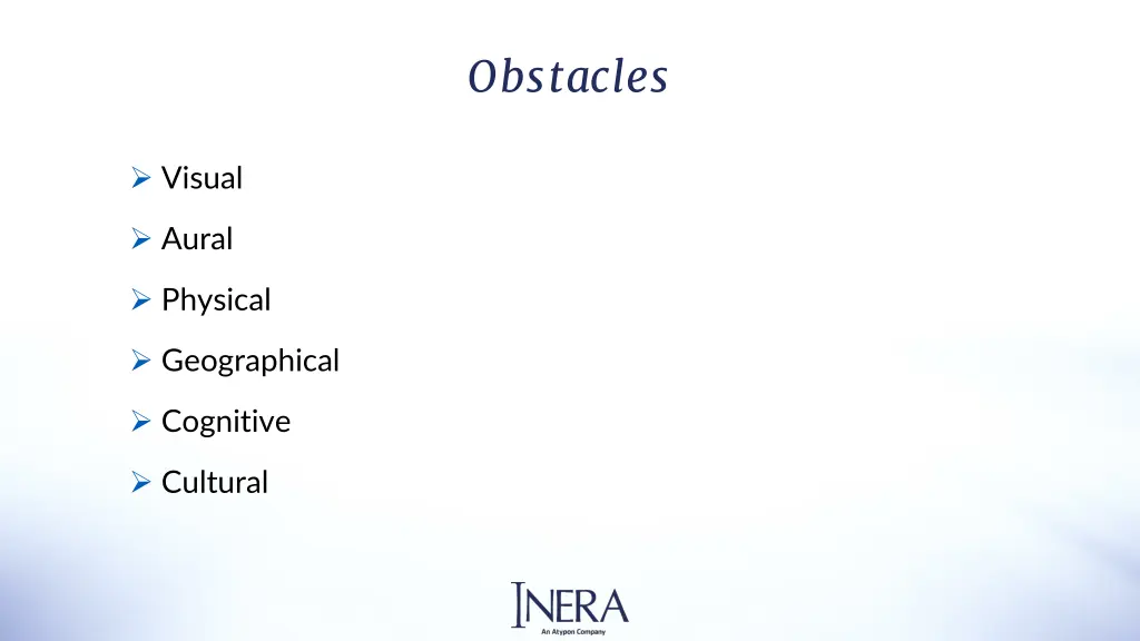 obstacles