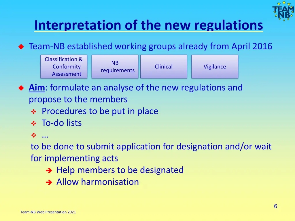 interpretation of the new regulations