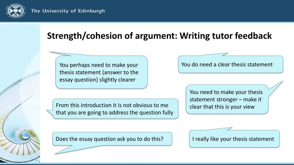 strength cohesion of argument writing tutor